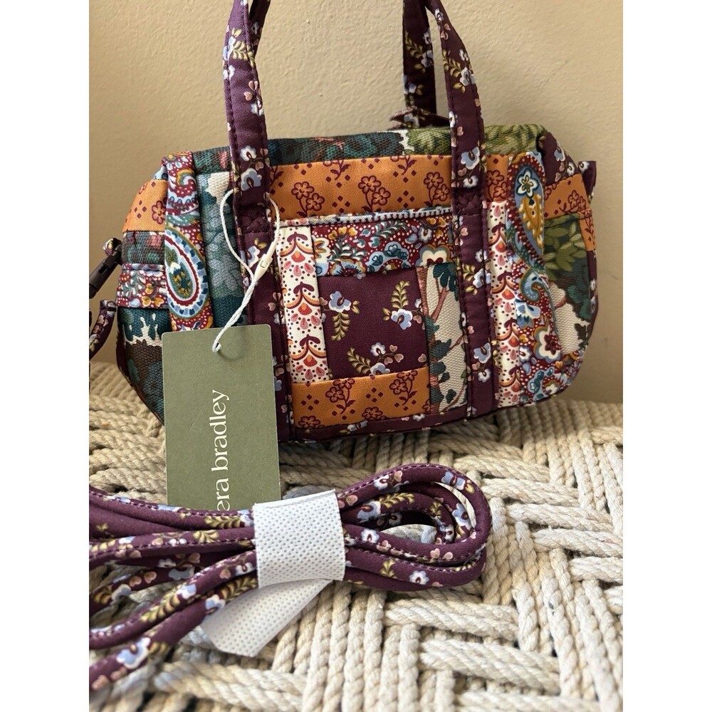 Vera Bradley Mini Original Duffel Fall Harvest Patchwork Crossbody Bag NWT RARE